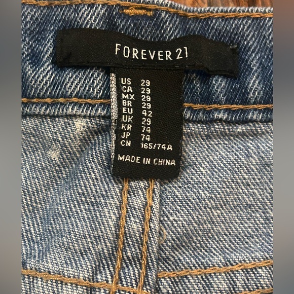 Forever 21 White Splatter Cow Print Style Jean Shorts Size 29. - Picture 9 of 11